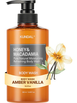 Kundal Honey & Macadamia Amber Vanilla Αφρόλουτρο σε Gel 500ml