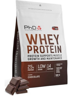PhD Nutrition Whey Chocolate Πρωτεΐνη Ορού Γάλακτος Γράμμωσης 500gr