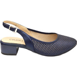Caprice Γόβες Slingback Δερμάτινες με Χοντρό Χαμηλό Τακούνι Navy Μπλε 9-29602-44-807