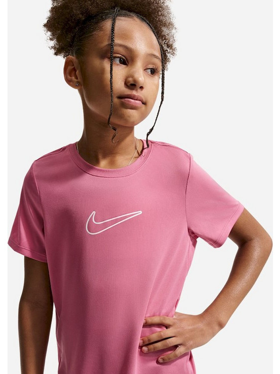 Nike Dri-Fit Παιδικό T-Shirt Κοντομάνικο Ροζ FZ5600-641
