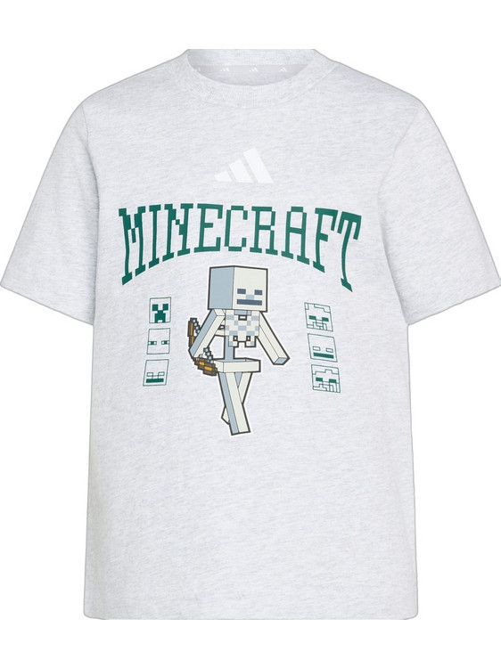 Adidas Minecraft Παιδικό T-Shirt Κοντομάνικο Γκρι KS9033
