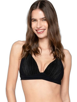 Luna Aura Bikini Top Τριγωνάκι με Ενίσχυση Μαύρο 94882