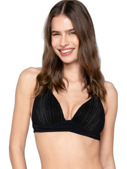 Luna Aura Bikini Top Τριγωνάκι με Ενίσχυση Μαύρο 94882