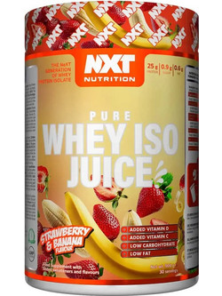 NXT Nutrition Pure Whey ISO Juice Strawberry Banana Πρωτεΐνη Ορού Γάλακτος Γράμμωσης 900gr