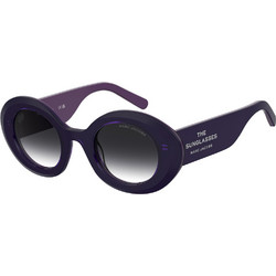Marc Jacobs MARC799S RY8 Γυναικεία Γυαλιά Ηλίου Οβάλ Κοκάλινα Μωβ με Μαύρο Φακό