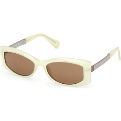 Max & Co MO0144-39J Γυναικεία Γυαλιά Ηλίου Cat Eye Κοκάλινα Λευκά με Καφέ Φακό