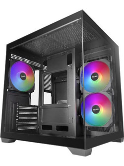 Mars Gaming MC-View3 Black Gaming Micro Tower Κουτί Υπολογιστή RGB με Πλαϊνό Παράθυρο