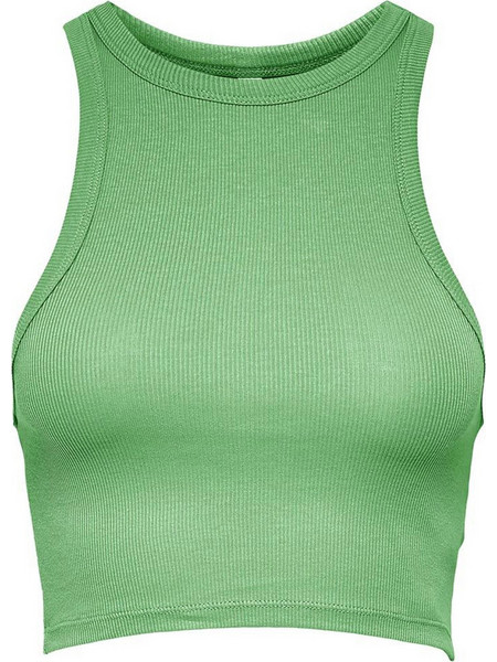 Only Γυναικείο Καλοκαιρινό Crop Top Ριπ Πράσινο 15265304