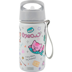 iDrink Cats Παιδικό Παγούρι Πλαστικό BPA Free Γκρι 500ml