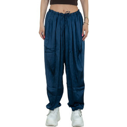 Studio TIA Amara Bloomers Υφασμάτινο Γυναικείο Παντελόνι Relaxed Εφαρμογή Navy Μπλε