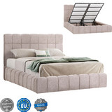 B2BMarkt Ramon Κρεβάτι Υπέρδιπλο Υφασμάτινο με Αποθηκευτικό Χώρο & Μηχανισμό Ανύψωσης 160x200cm HM720.10
