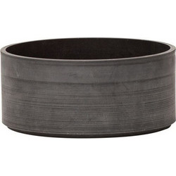 ArtPlast Γλάστρα Στρογγυλή Πλαστική Ανθρακί 18x7.5cm ATA.018.SB.AN