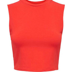 Only Γυναικείο Καλοκαιρινό Crop Top Κόκκινο 15315376