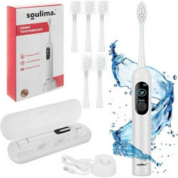 Soulima 26850 White Ηλεκτρική Οδοντόβουρτσα με Χρονομετρητή & Θήκη Ταξιδίου