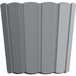 Prosperplast Γλάστρα Στρογγυλή Πλαστική Γκρι 28.5x25.6cm DDE290-405U