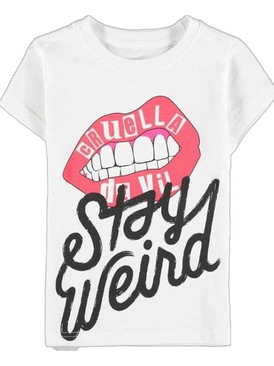 Difuzed Disney Cruella Stay Weird Παιδικό T-Shirt Κοντομάνικο Λευκό HTS348781