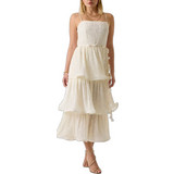 Guess Alessia Midi Καλοκαιρινό Φόρεμα για Γάμο / Βάπτιση Εκρού W6GKAGW2584-G1O6