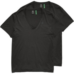 G-Star RAW Κοντομάνικα Ανδρικά Φανελάκια Βαμβακερά Σετ 2Pack Μαύρα D07203-2757-2019
