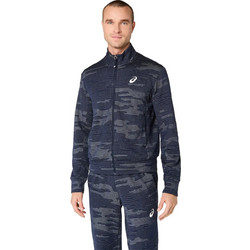 ASICS Ανδρική Ζακέτα Φούτερ με Φερμουάρ Navy Μπλε 2041A417-400
