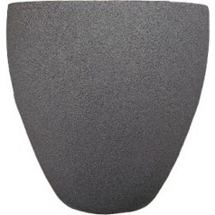 Japi Γλάστρα Στρογγυλή Πλαστική Ανθρακί 40x40cm JVIR40