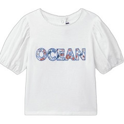 Dpam Floral Ocean Παιδικό T-Shirt Κοντομάνικο Λευκό POTETTE