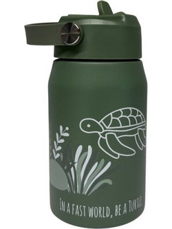 Abo In A Fast World Be A Turtle Παιδικό Παγούρι Θερμός Ανοξείδωτο BPA Free Χακί 350ml 314203
