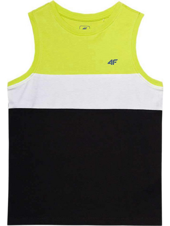 4F Παιδικό T-Shirt Αμάνικο Lime Μαύρο 4FJWSS24TSLEM038-72N