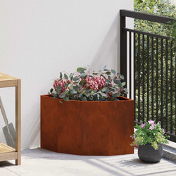 vidaXL Γλάστρα Εξωτερικού Χώρου Γωνιακή Rusted 45x45x35cm 883653