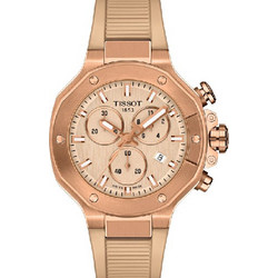 Tissot T-Race Ανδρικό Ρολόι Χρονογράφος με Ροζ Χρυσό Λουράκι T141.817.37.501.00