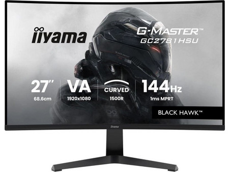 iiyama G-Master GC2781HSU-B1 VA Curved Gaming Monitor 27" 1920x1080 FHD 144Hz 1ms