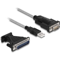 DeLOCK 61314 Καλώδιο RS-232 DB9 Male to USB-A 1.8m Black