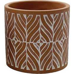 MarHome Κασπώ Δαπέδου Πήλινο Κεραμιδί Λευκό 13x12.5cm 06-20081