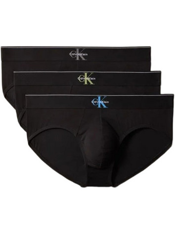 Calvin Klein Ανδρικά Σλιπ Βαμβακερά Μαύρα 3Pack LV00NB4472-GUV