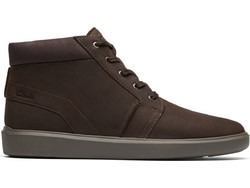 Clarks Brodin Mid Ανδρικά Μποτάκια Δερμάτινα Καφέ 26185512