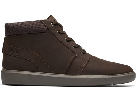 Clarks Brodin Mid Ανδρικά Μποτάκια Δερμάτινα Καφέ 26185512
