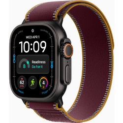 Apple Watch Ultra 4 Cellular 49mm Titanium Black Trail Loop Burgundy