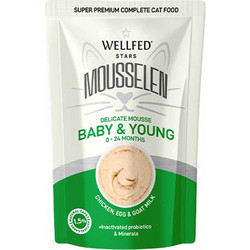 Wellfed Mousselen Baby & Young with Chicken, Egg & Goat Milk 40gr