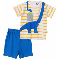 Funky Βρεφικό Σετ για Αγόρι Καλοκαιρινό Κίτρινο Royal Blue 120-801109-1