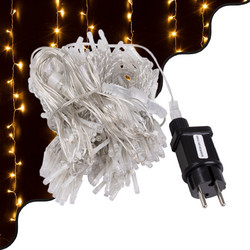 Globostar 300 Χριστουγεννιάτικα Λαμπάκια LED σε Κουρτίνα Εξωτερικού Χώρου Θερμά Λευκά 3m 85803