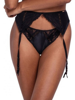 Dorina Ζαρτιέρες με Δαντέλα See Through Μαύρες FXSP0001LA182-BK0001