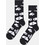Happy Socks Cloudy Ghost Fleece Ανδρικές Κάλτσες Ψηλές με Σχέδια Μαύρες P006128