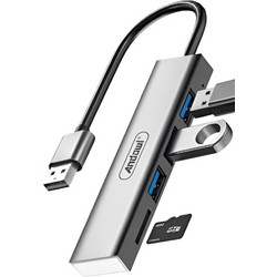Andowl Q-HU805 USB Hub 2.0 USB-A με 4 Θύρες USB-A / Card Reader