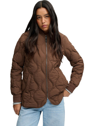 Superdry Γυναικείο Μπουφάν Χειμωνιάτικο Καπιτονέ Μακρύ Σοκολατί W5012192A-M8V