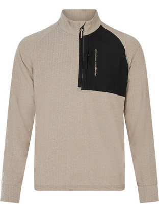 Protest PRTcatcher 1/4 Zip Active Ανδρικό Αθλητικό T-Shirt Μπεζ 12752000-567
