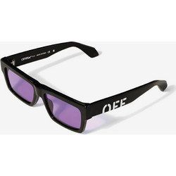 Off White 1035 1037 Γυναικεία Γυαλιά Ηλίου Τετράγωνα Κοκάλινα Μαύρα με Μωβ Φακό