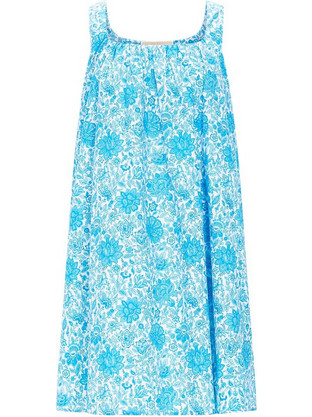 Michael Kors Mini Καλοκαιρινό Καθημερινό Φόρεμα Floral Γαλάζιο MS683EGKSM-429