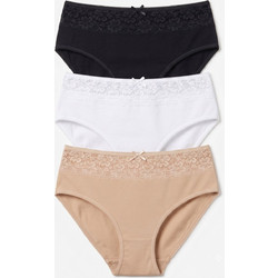 Namaldi Βαμβακερά Γυναικεία Slip με Δαντέλα 3Pack 239