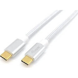 Equip 128356 Braided USB-C to USB-C 100W 1m White