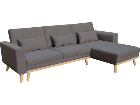 Possina Rover Γωνιακός Καναπές Γκρι 253x152x86cm ROVER-GKRI