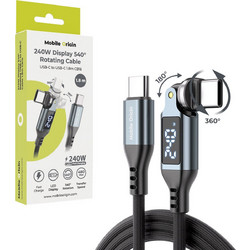 Mobile Origin CB16 Braided Angle 90° USB-C to USB-C 240W 1.8m Black MO-DRC-M-CB16